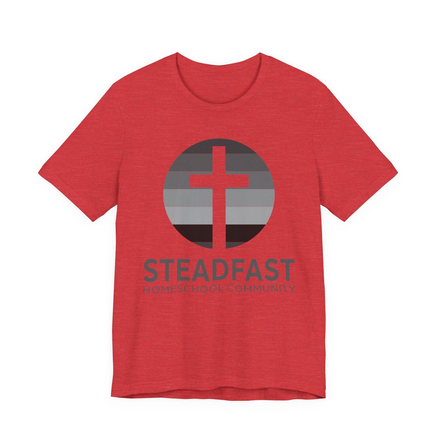 Steadfast Unisex Jersey Tee with Isaiah 26:3 Verse - Grey Logo