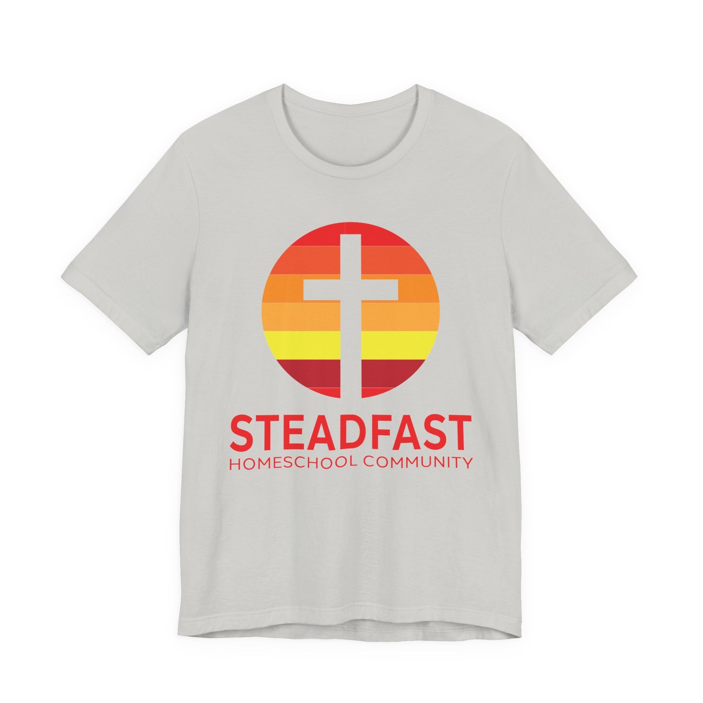 Steadfast Unisex Jersey Tee with Isaiah 26:3 Verse - Red Logo