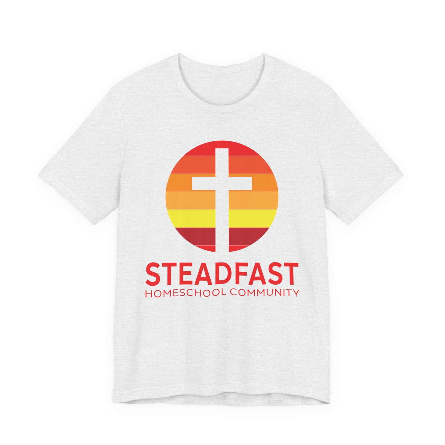 Steadfast Unisex Jersey Tee with Isaiah 26:3 Verse - Red Logo