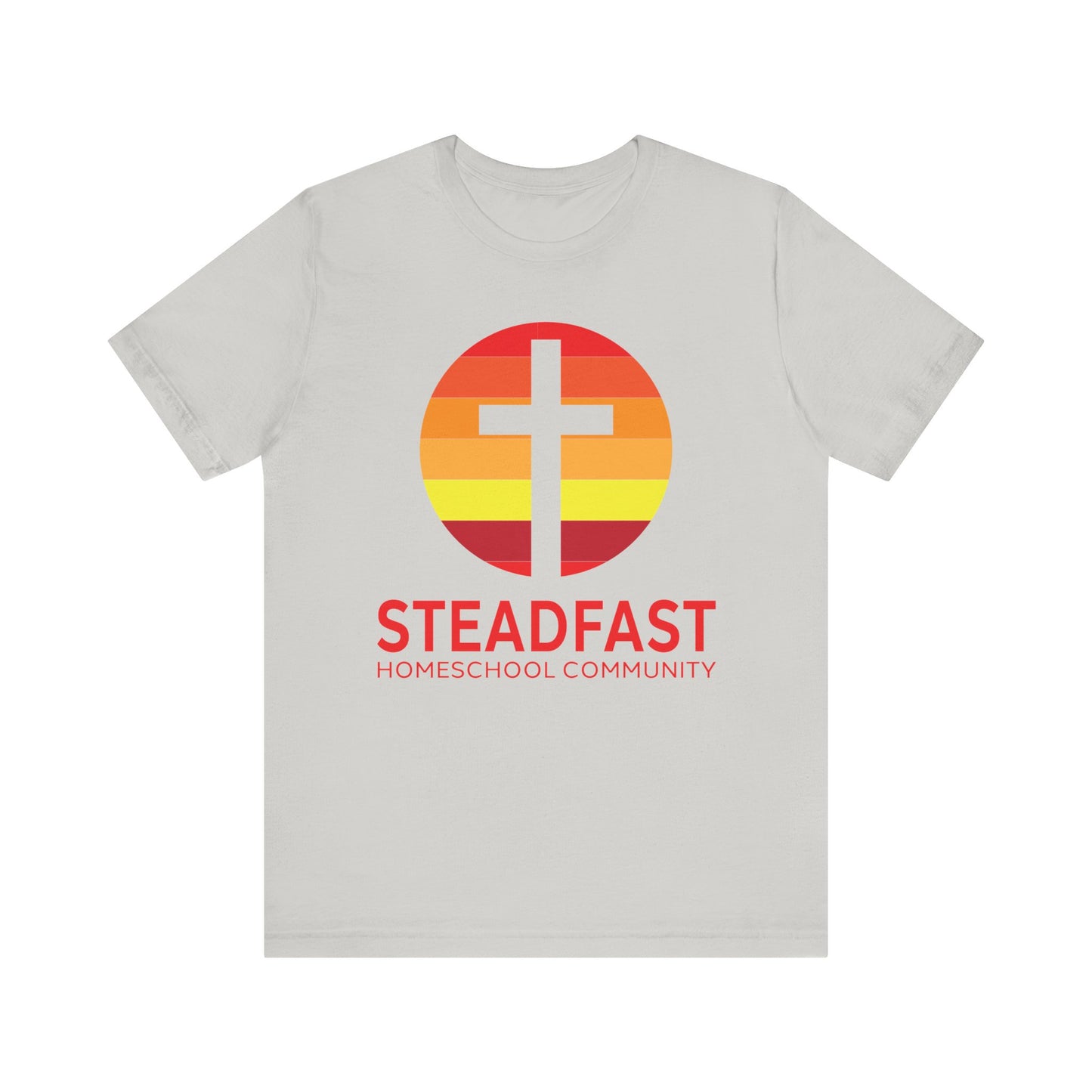 Steadfast Unisex Jersey Tee with Isaiah 26:3 Verse - Red Logo