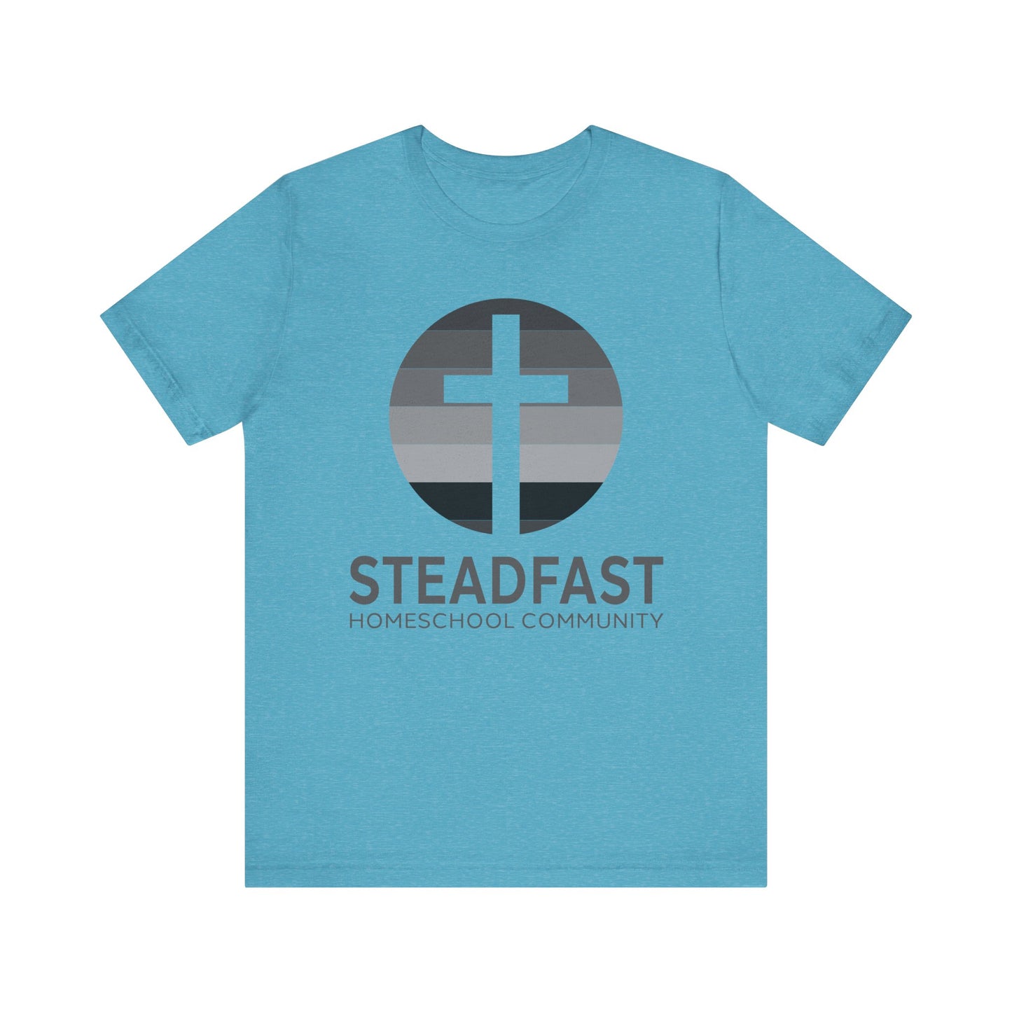 Steadfast Unisex Jersey Tee with Isaiah 26:3 Verse - Grey Logo