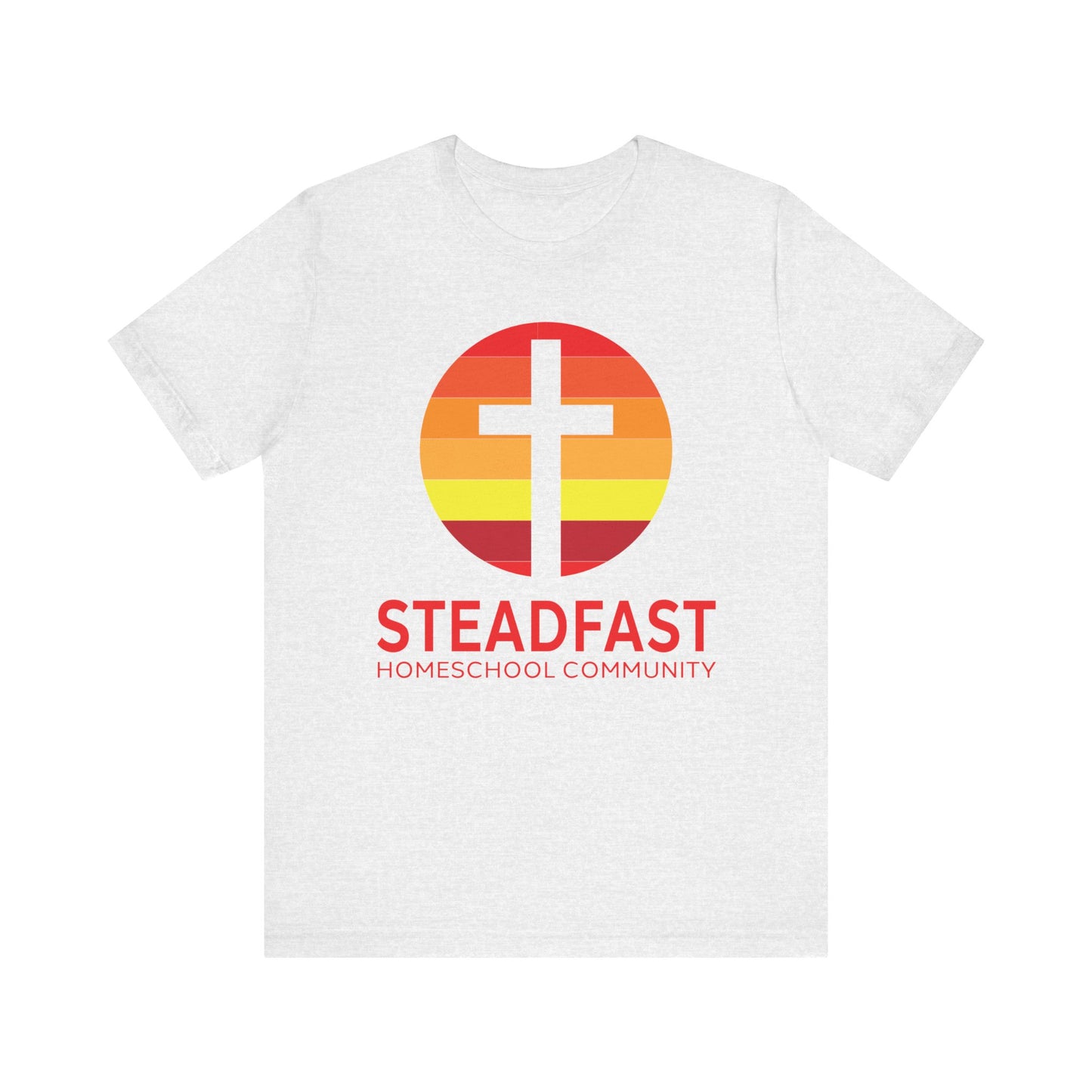 Steadfast Unisex Jersey Tee with Isaiah 26:3 Verse - Red Logo