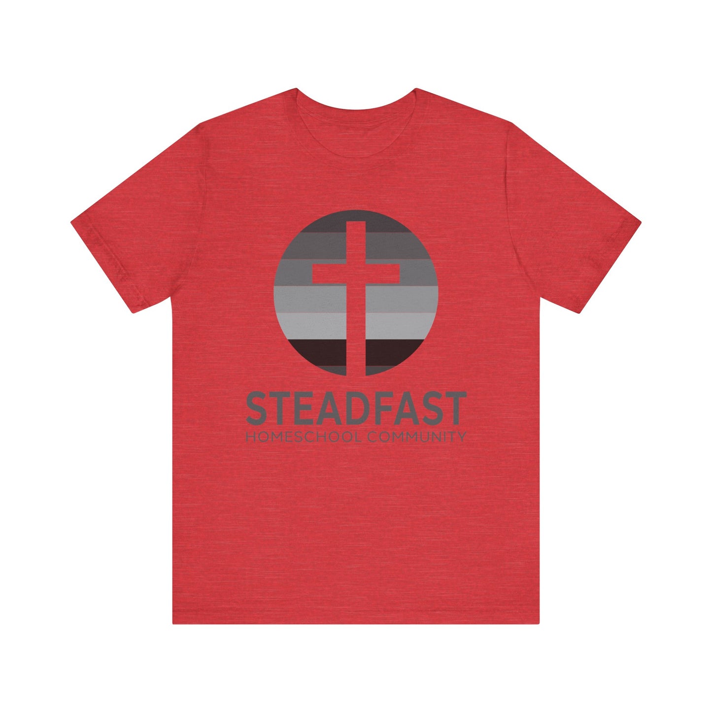 Steadfast Unisex Jersey Tee with Isaiah 26:3 Verse - Grey Logo