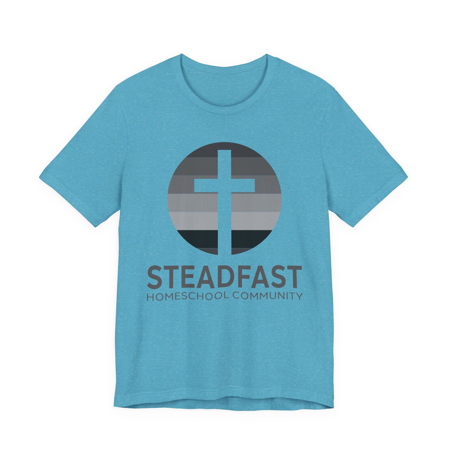 Steadfast Unisex Jersey Tee with Isaiah 26:3 Verse - Grey Logo