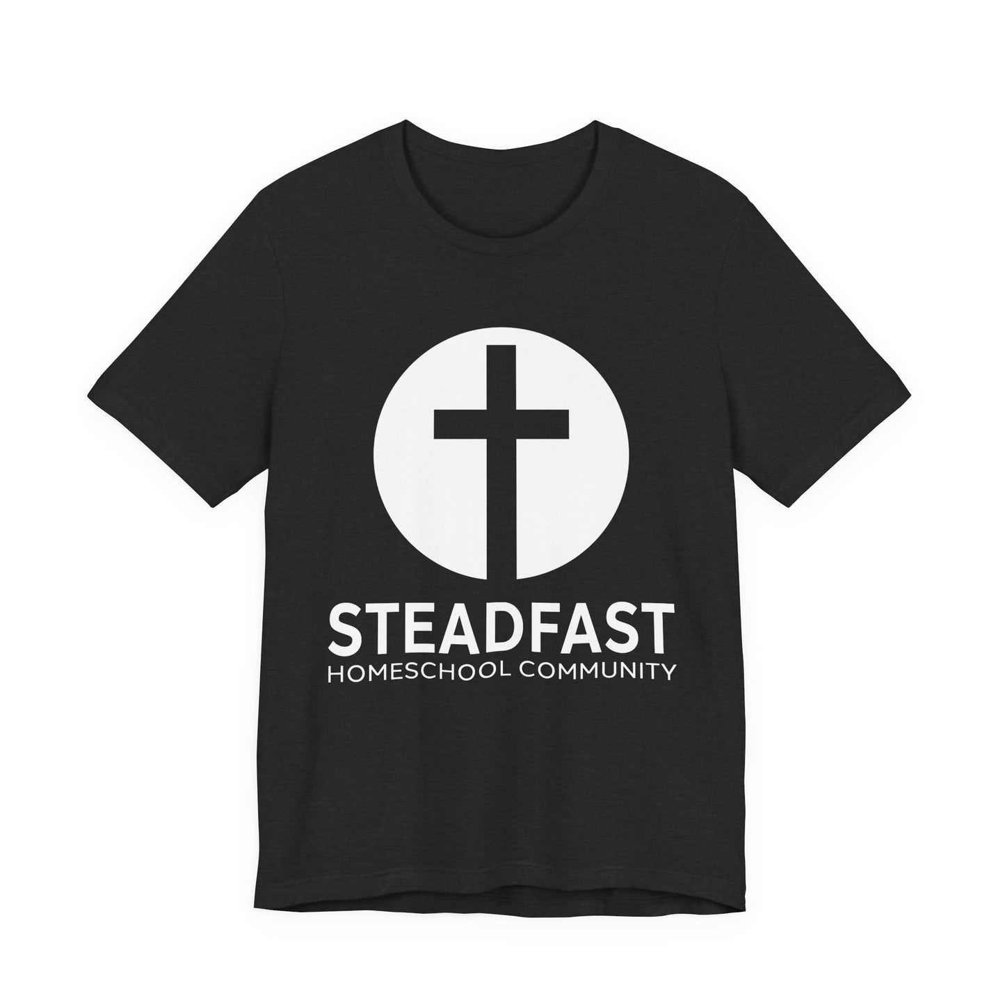 Steadfast Unisex Jersey Tee with Isaiah 26:3 Verse - White Logo