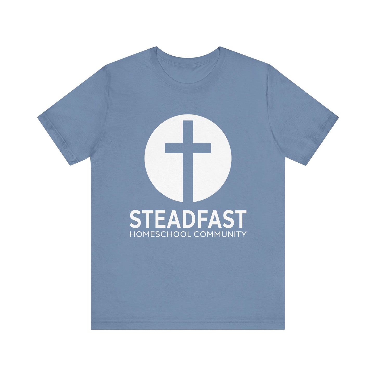 Steadfast Unisex Jersey Tee with Isaiah 26:3 Verse - White Logo