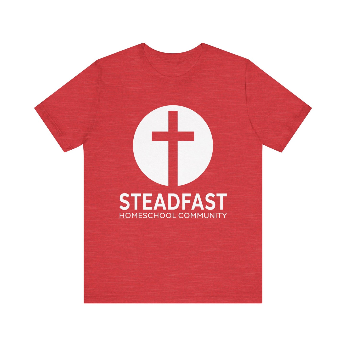Steadfast Unisex Jersey Tee with Isaiah 26:3 Verse - White Logo