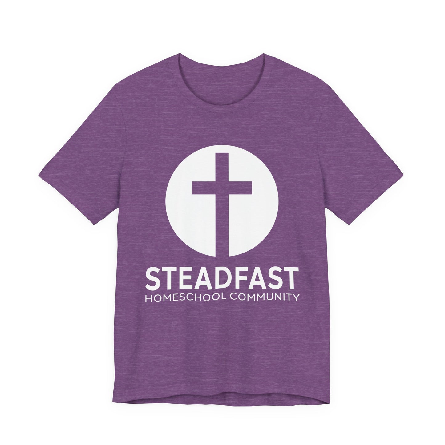 Steadfast Unisex Jersey Tee with Isaiah 26:3 Verse - White Logo