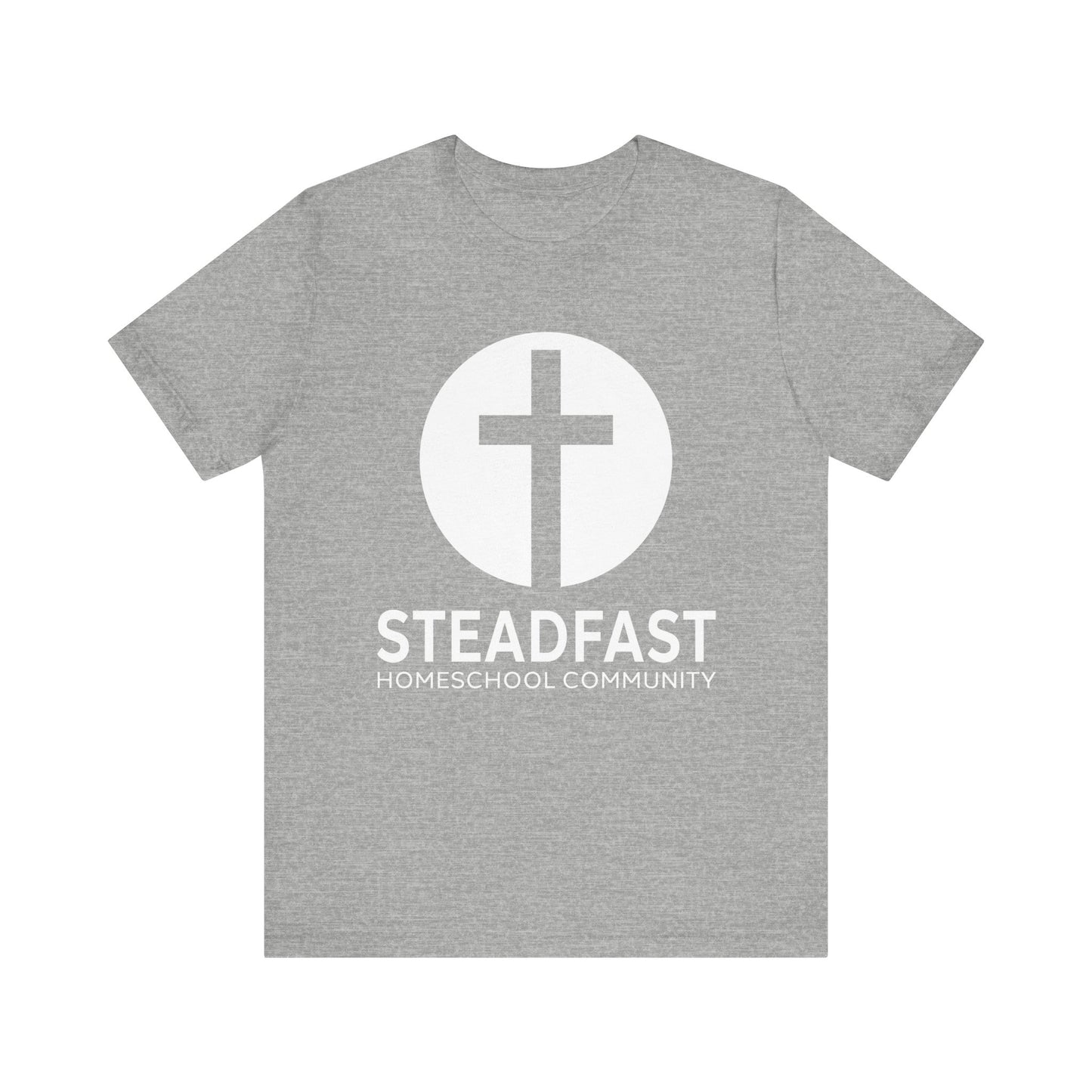 Steadfast Unisex Jersey Tee with Isaiah 26:3 Verse - White Logo