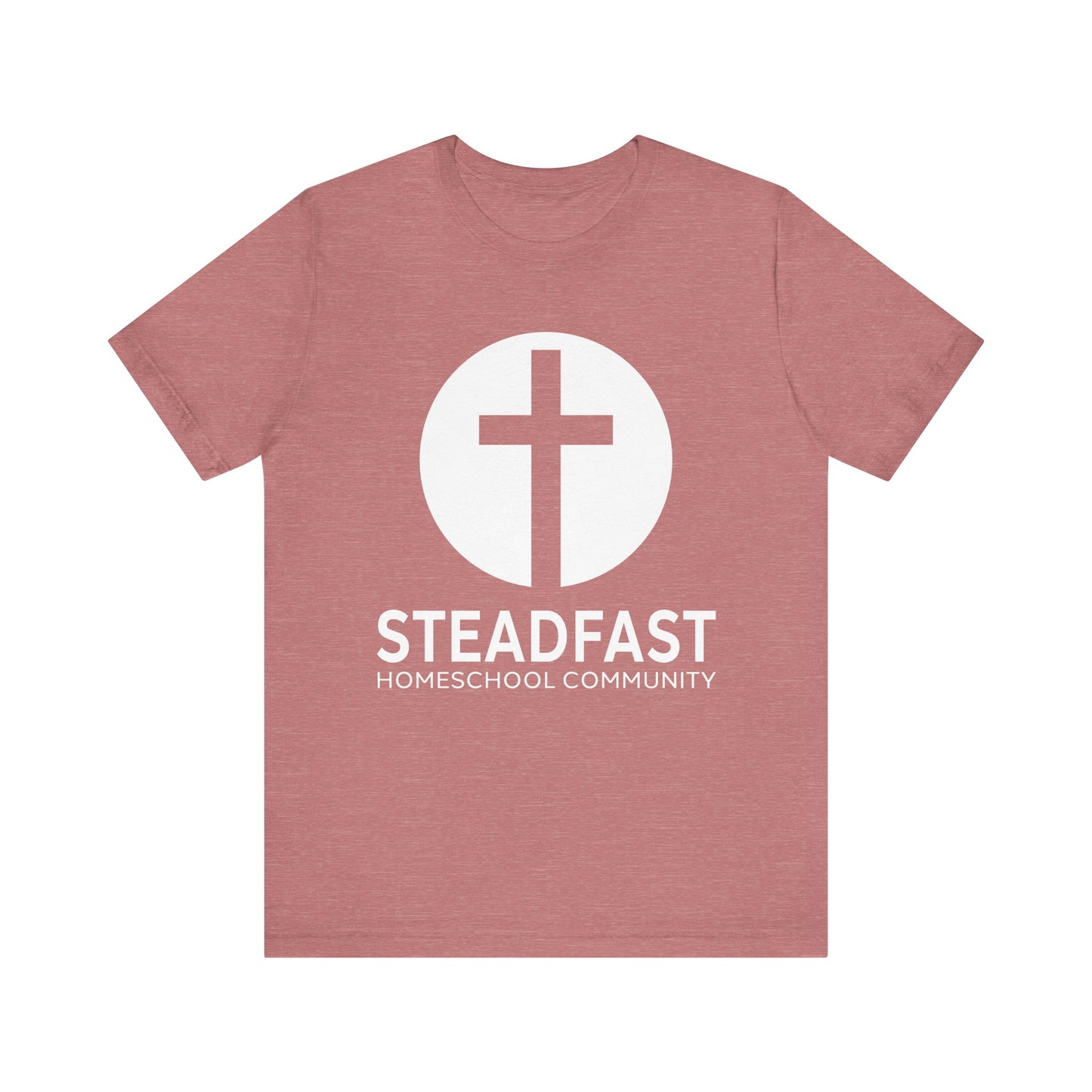 Steadfast Unisex Jersey Tee with Isaiah 26:3 Verse - White Logo
