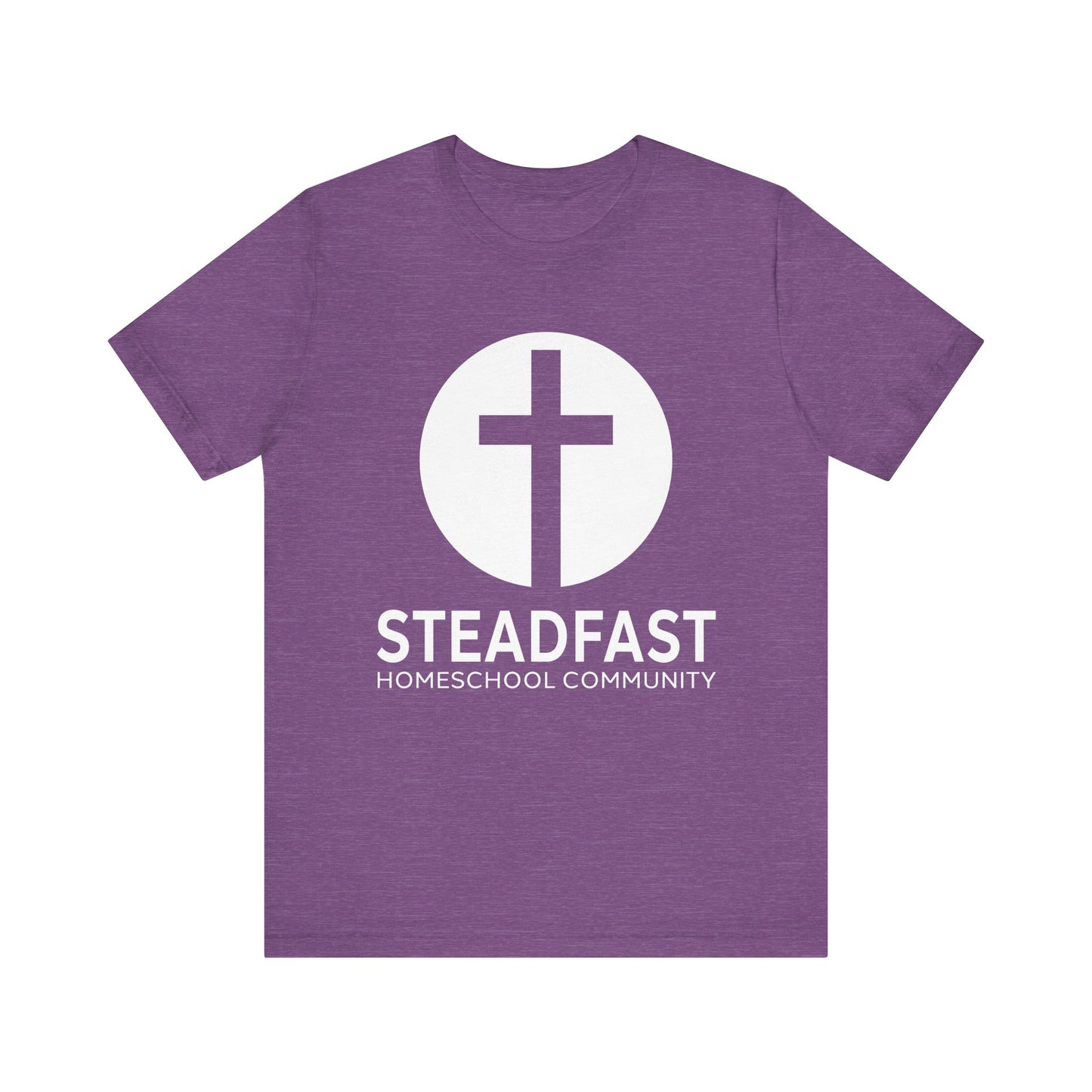 Steadfast Unisex Jersey Tee with Isaiah 26:3 Verse - White Logo