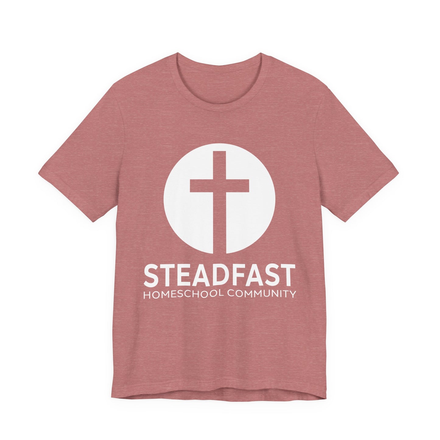 Steadfast Unisex Jersey Tee with Isaiah 26:3 Verse - White Logo
