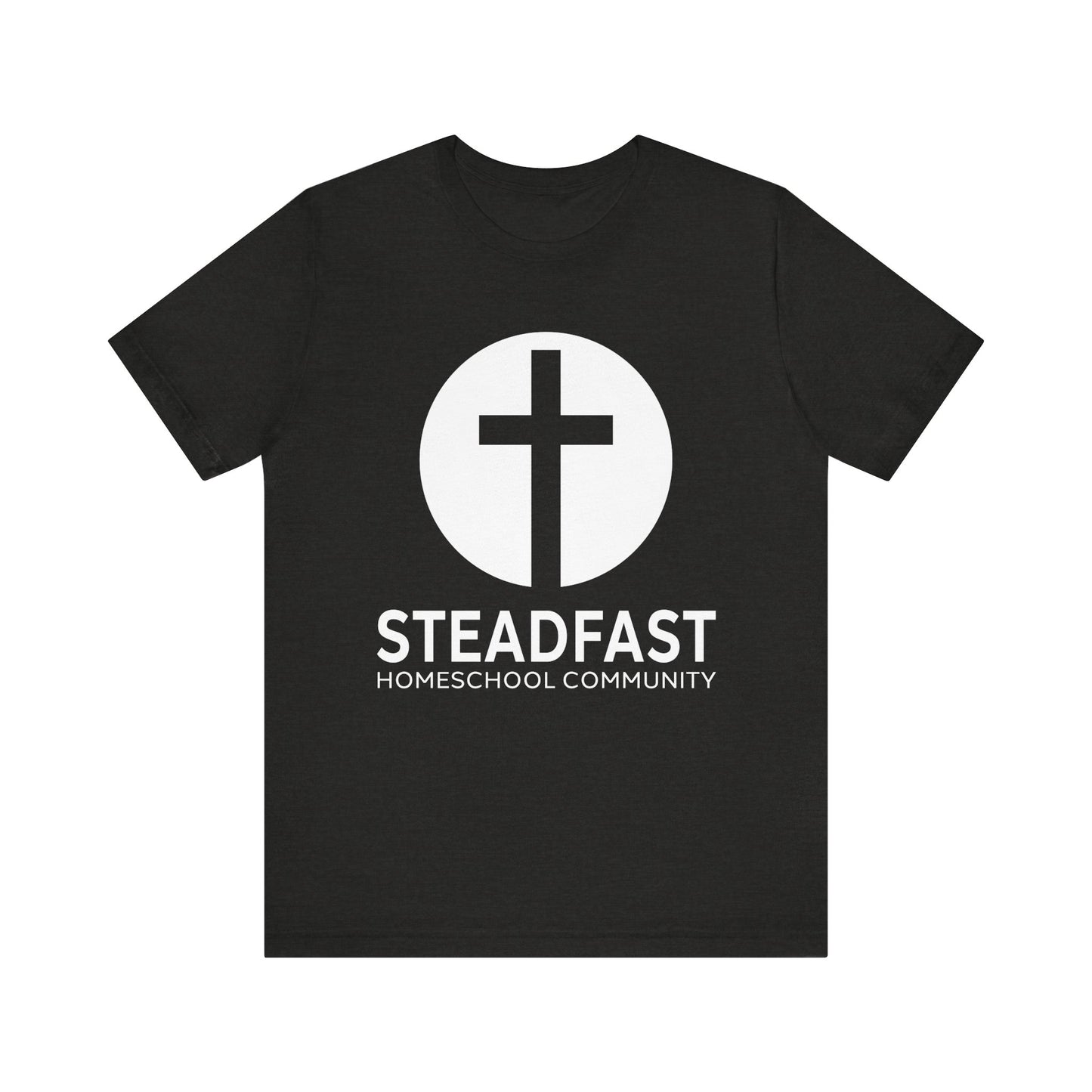 Steadfast Unisex Jersey Tee with Isaiah 26:3 Verse - White Logo