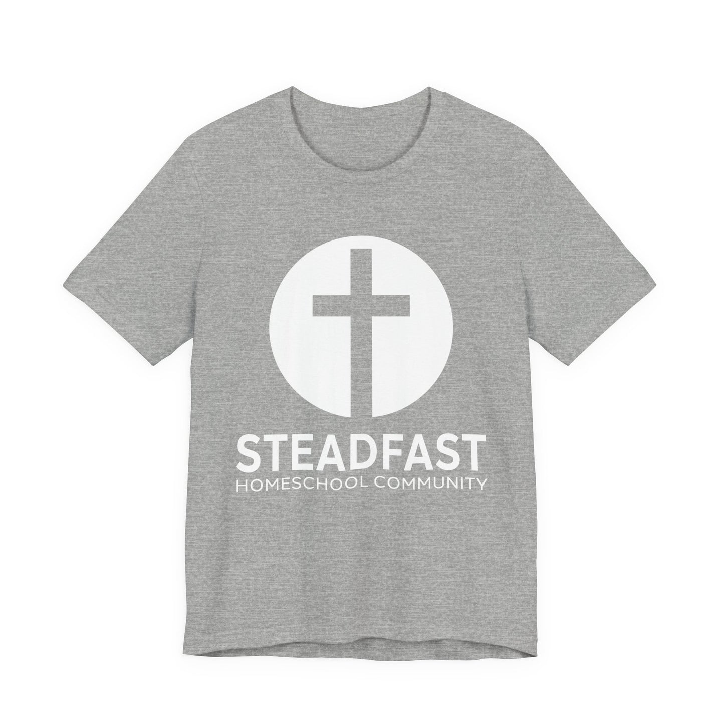 Steadfast Unisex Jersey Tee with Isaiah 26:3 Verse - White Logo