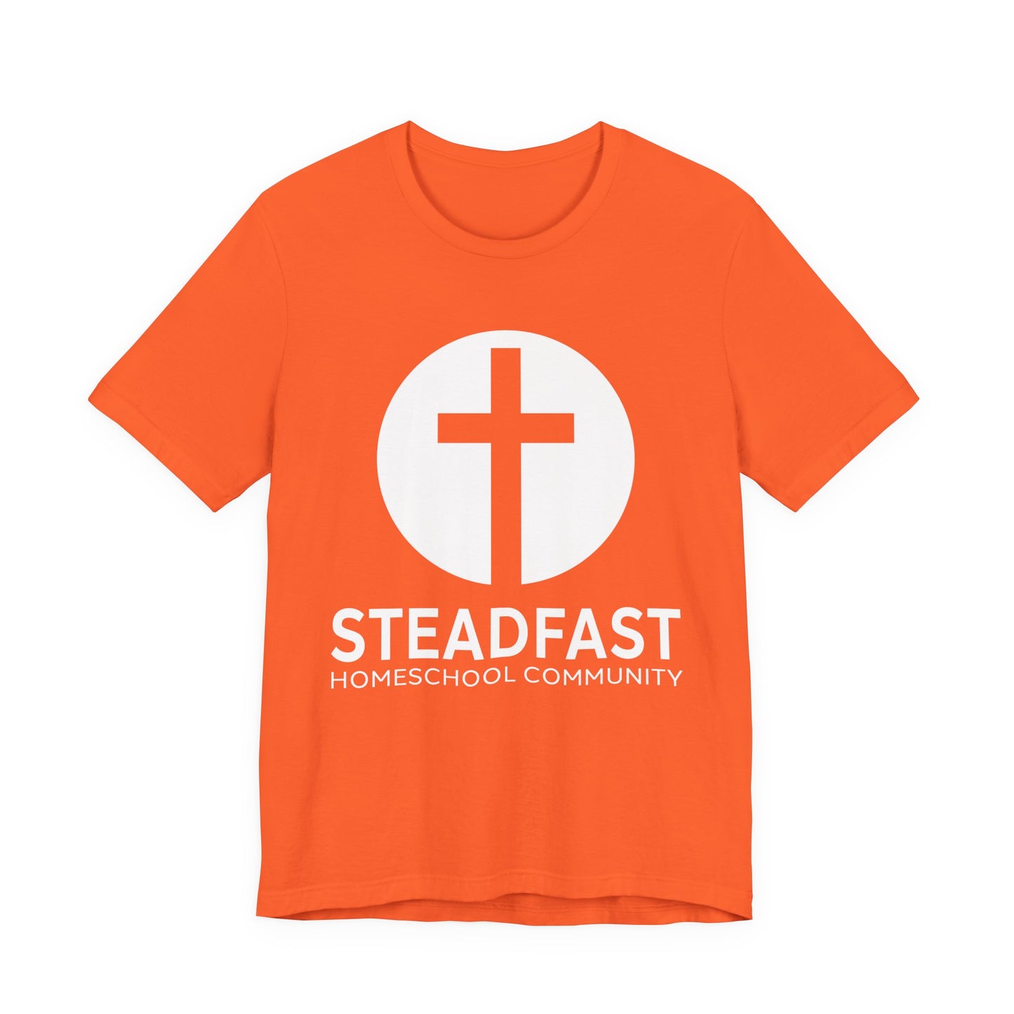 Steadfast Unisex Jersey Tee with Isaiah 26:3 Verse - White Logo