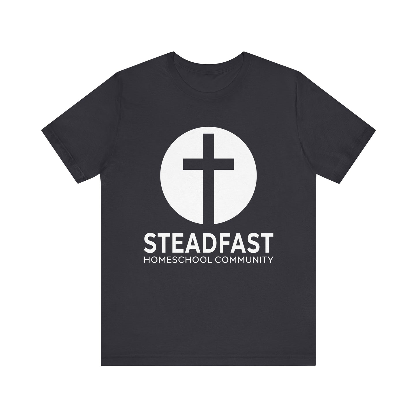 Steadfast Unisex Jersey Tee with Isaiah 26:3 Verse - White Logo