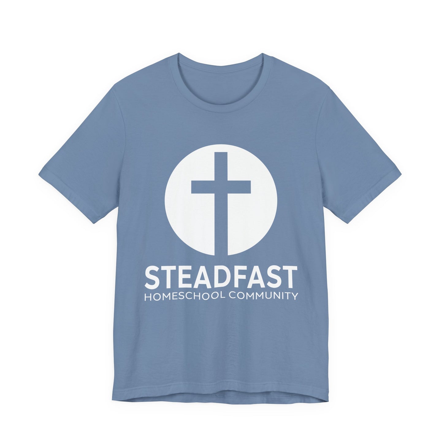 Steadfast Unisex Jersey Tee with Isaiah 26:3 Verse - White Logo