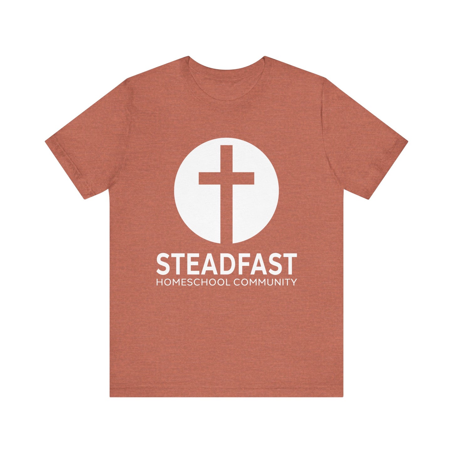 Steadfast Unisex Jersey Tee with Isaiah 26:3 Verse - White Logo