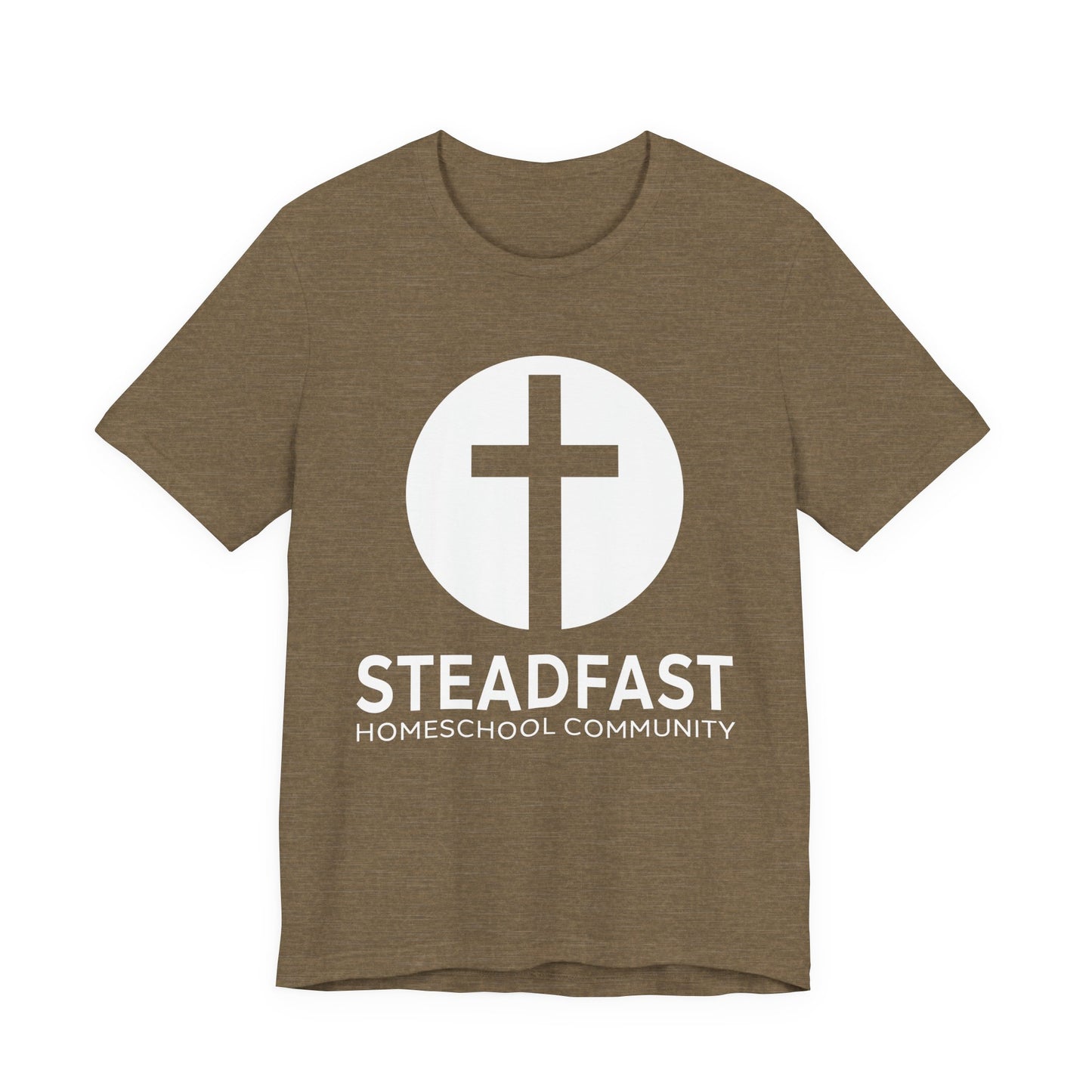Steadfast Unisex Jersey Tee with Isaiah 26:3 Verse - White Logo