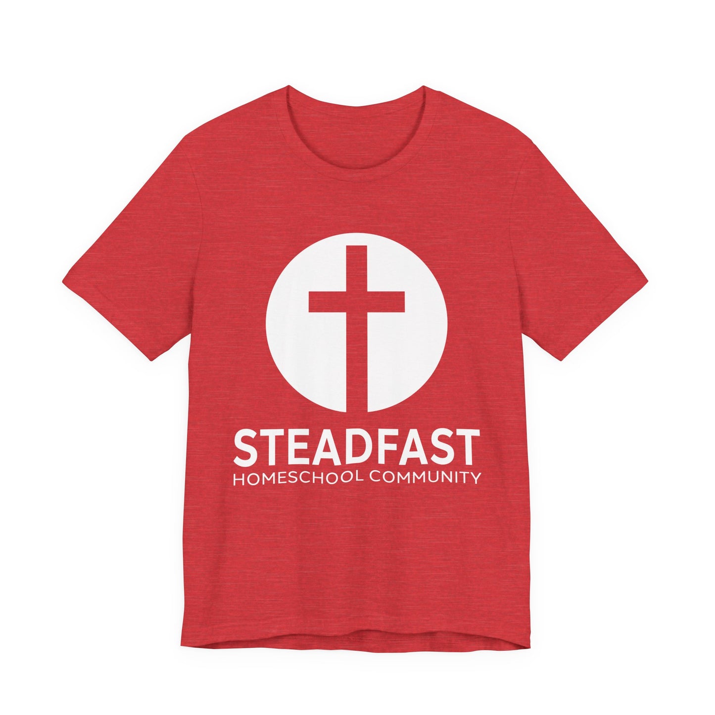 Steadfast Unisex Jersey Tee with Isaiah 26:3 Verse - White Logo