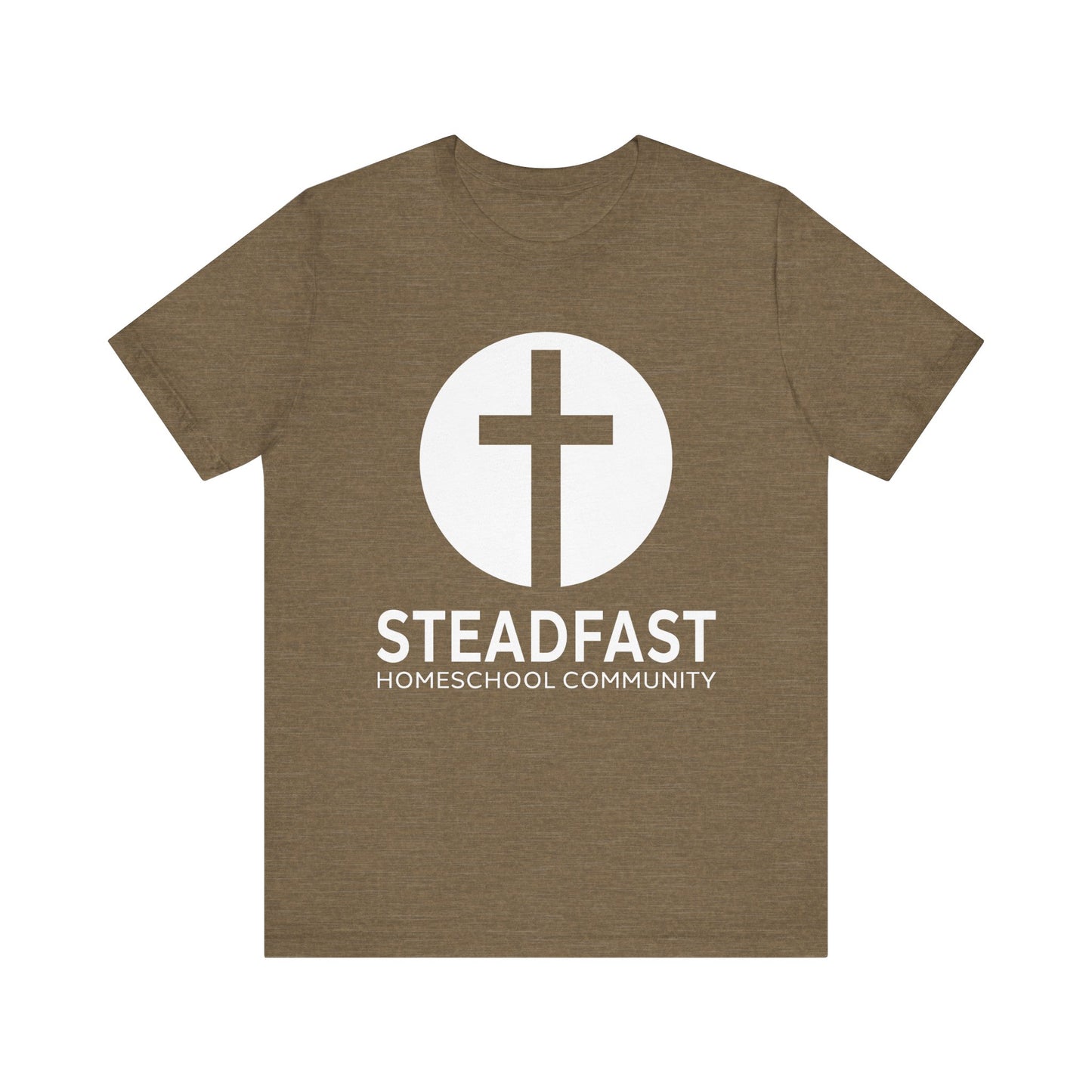 Steadfast Unisex Jersey Tee with Isaiah 26:3 Verse - White Logo