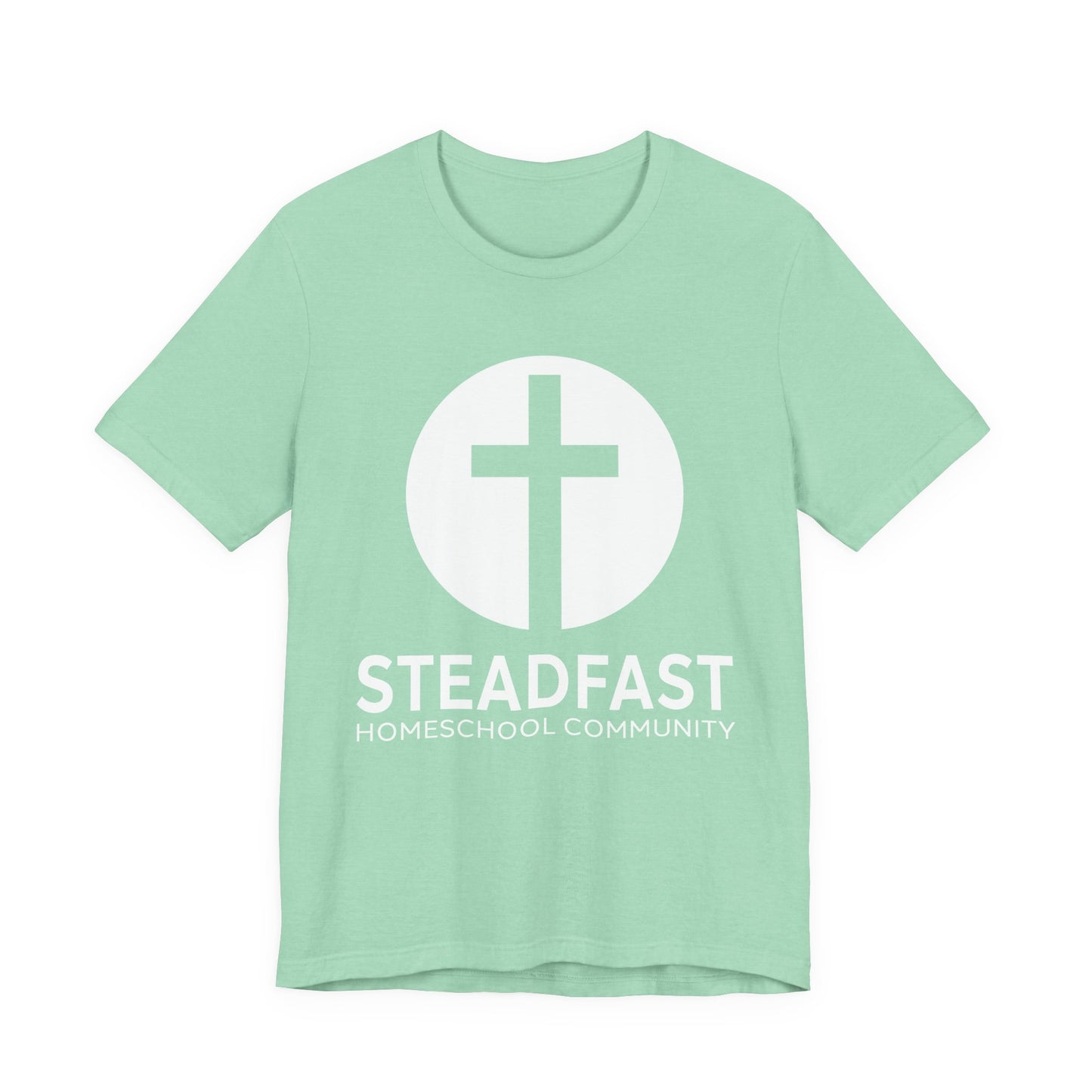 Steadfast Unisex Jersey Tee with Isaiah 26:3 Verse - White Logo