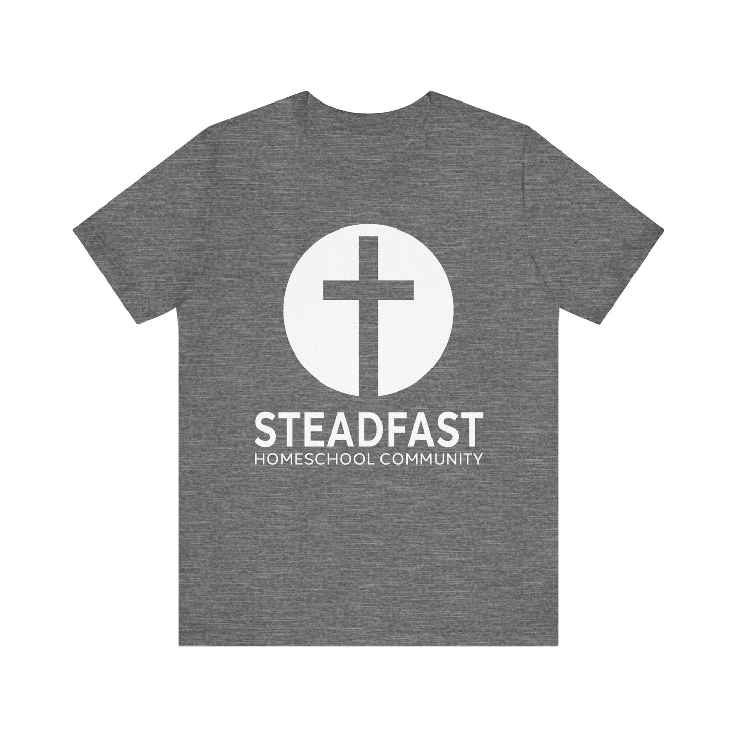 Steadfast Unisex Jersey Tee with Isaiah 26:3 Verse - White Logo