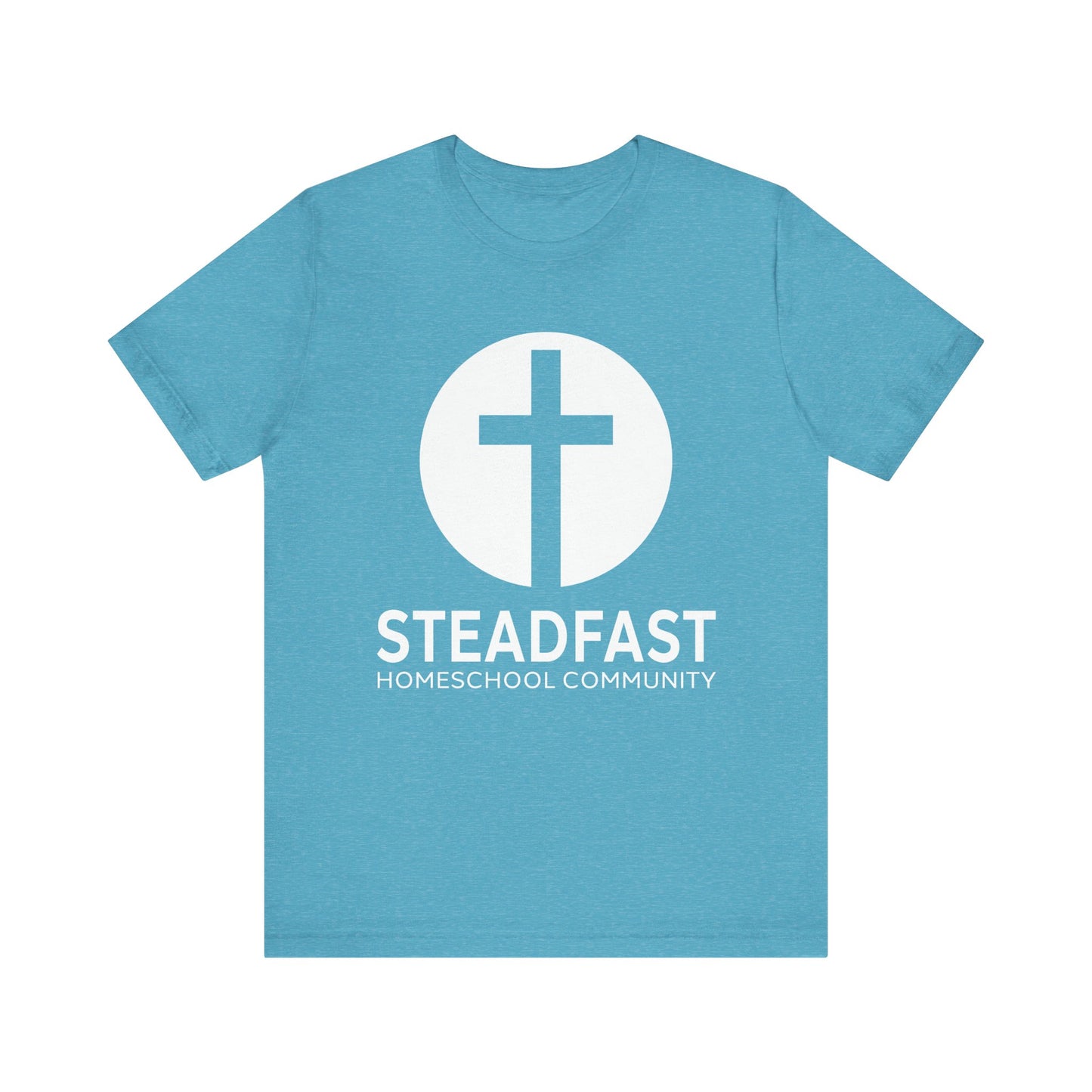 Steadfast Unisex Jersey Tee with Isaiah 26:3 Verse - White Logo