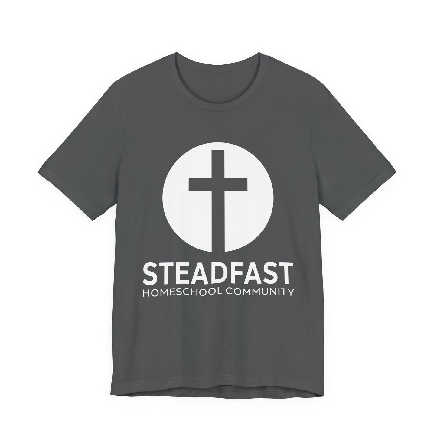 Steadfast Unisex Jersey Tee with Isaiah 26:3 Verse - White Logo