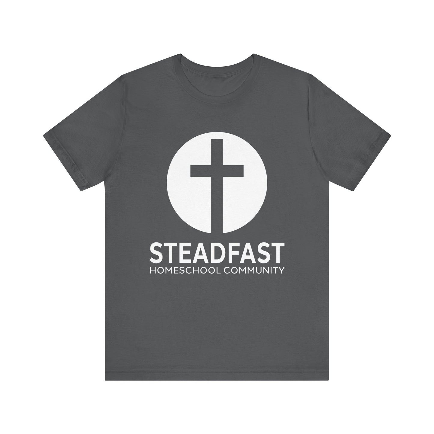 Steadfast Unisex Jersey Tee with Isaiah 26:3 Verse - White Logo