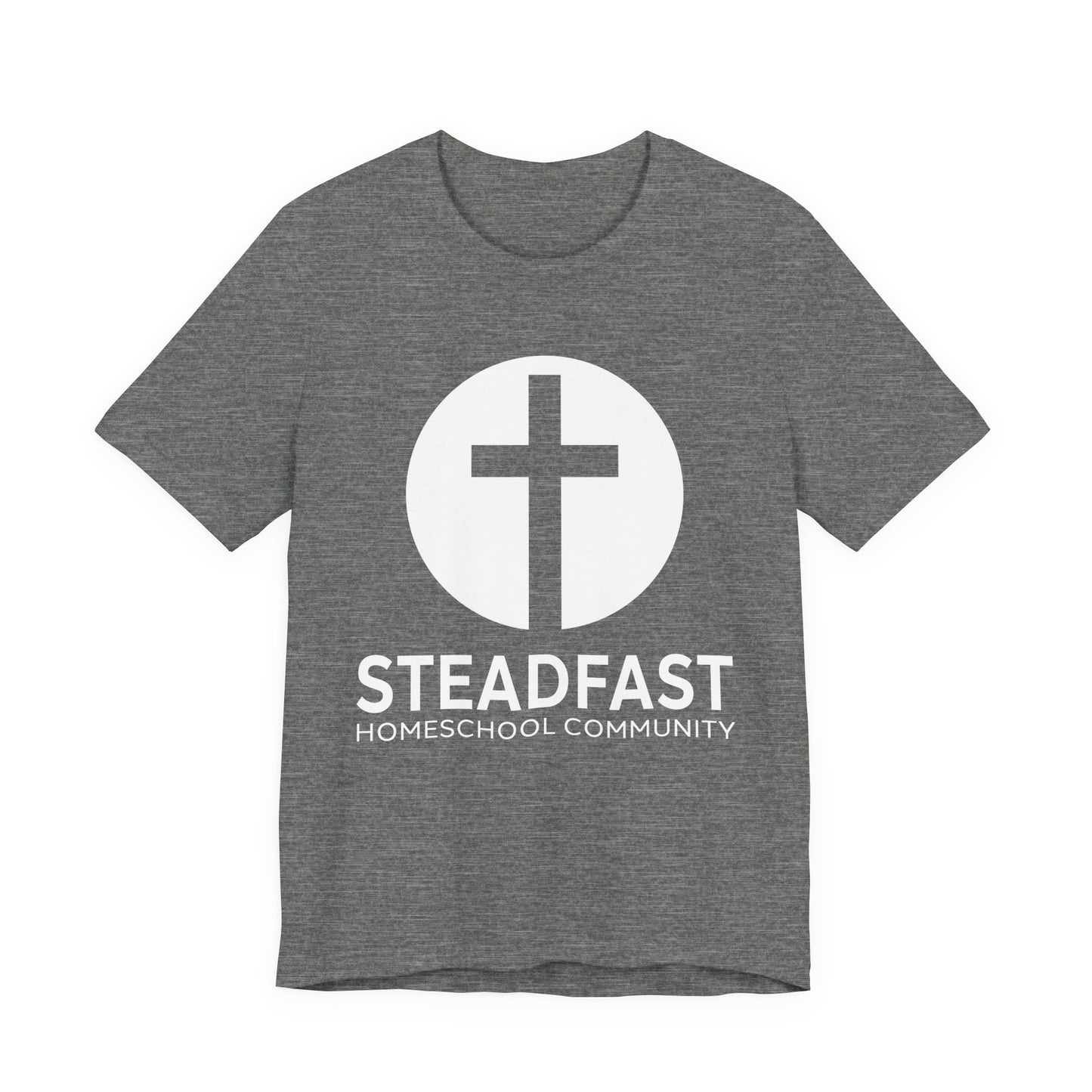 Steadfast Unisex Jersey Tee with Isaiah 26:3 Verse - White Logo