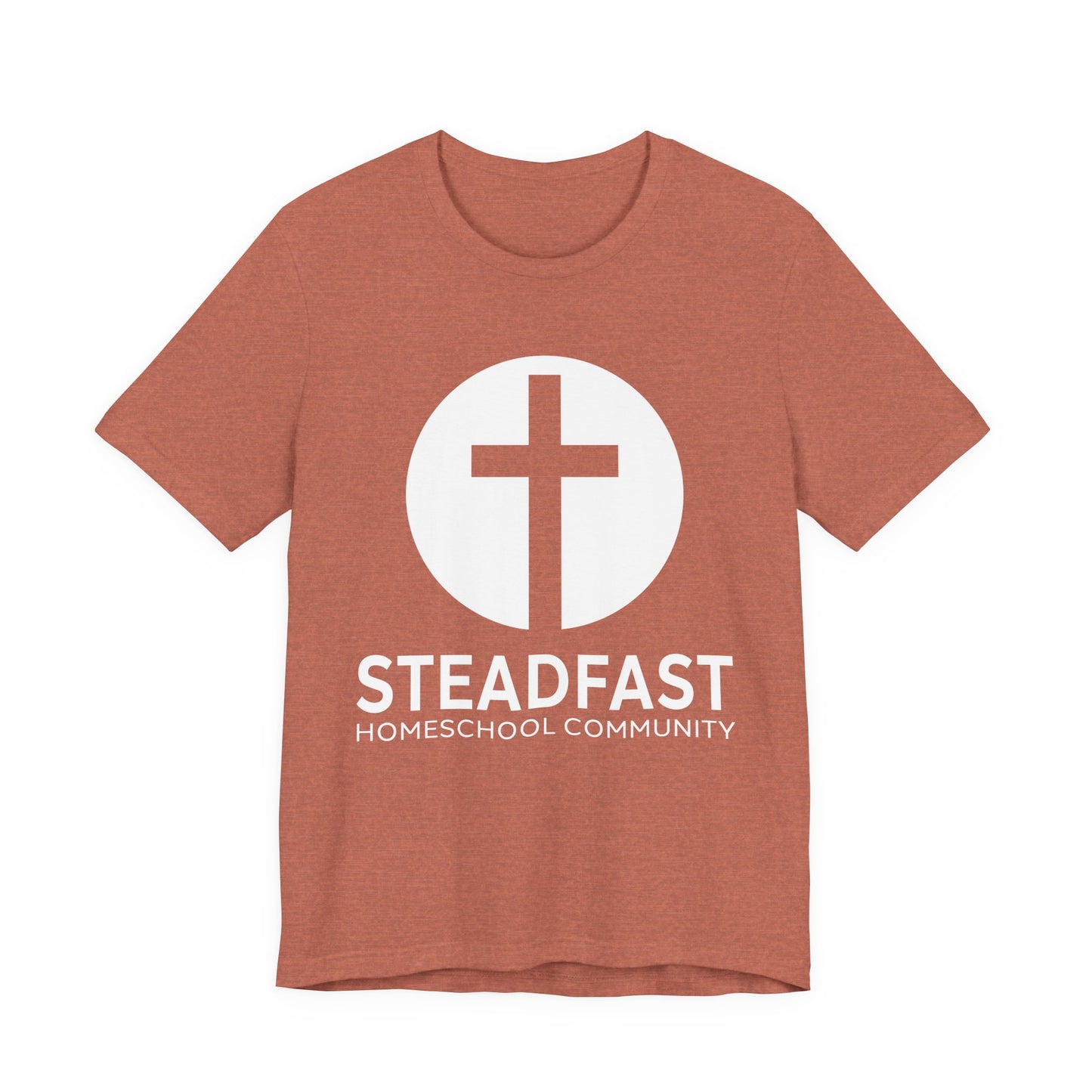 Steadfast Unisex Jersey Tee with Isaiah 26:3 Verse - White Logo