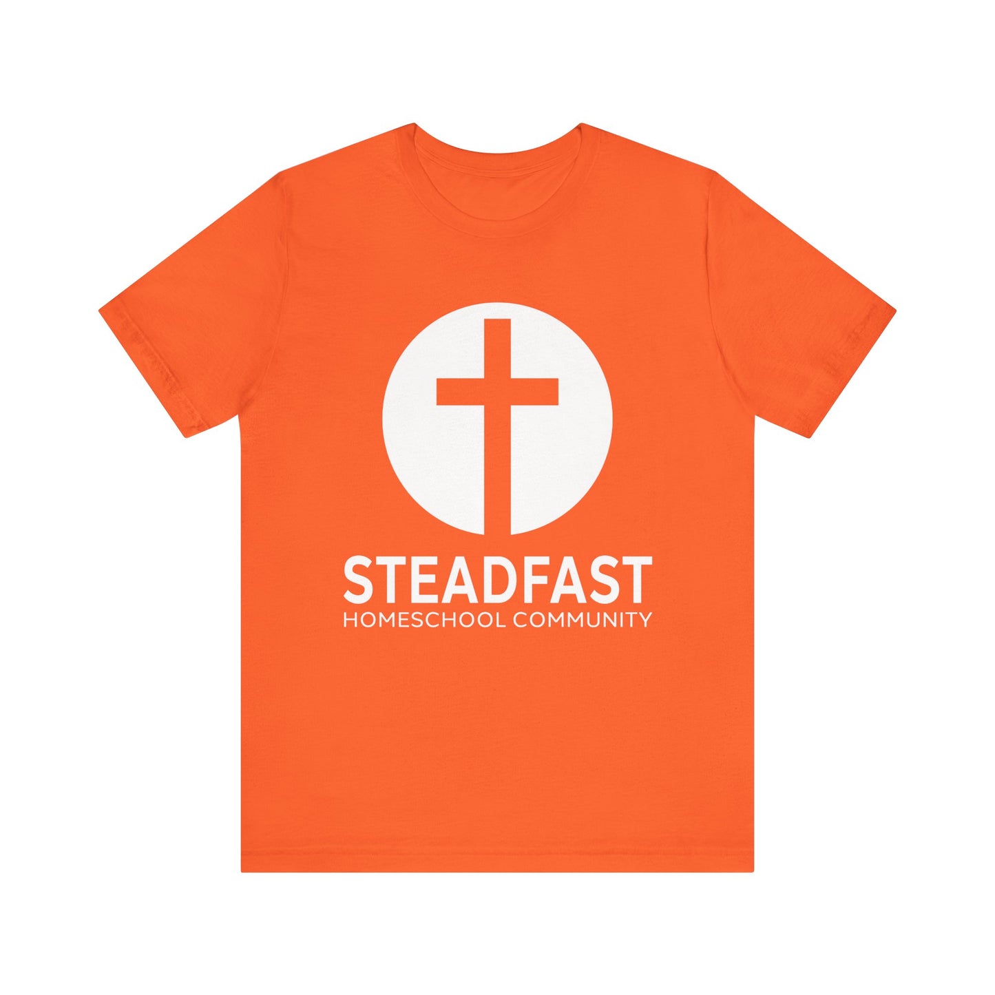 Steadfast Unisex Jersey Tee with Isaiah 26:3 Verse - White Logo